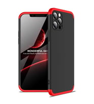 Apple iPhone 12 Pro Kılıf Zore Ays Full Koruma Kılıf (Siyah-Kırmızı)