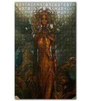 Cakapuzzle Afrikalı Tanrıça ve Yöresel Kıyafeti Puzzle Yapboz MDF (Ahşap) (1000 Parça)