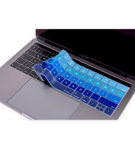 MacBook Pro TouchBar KlavyeKoruyucu 1706 1989 2159 1707 1990 İngilizce-Türkçe OM (Lacivert-Mavi)