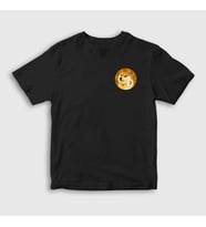Presmono Unisex Çocuk Beyaz Dogecoin Bitcoin T-Shirt 263497tt (Siyah)
