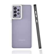 Galaxy A73 Kılıf Zore Mima Kenarları Renkli Silikon Kılıf (Siyah)