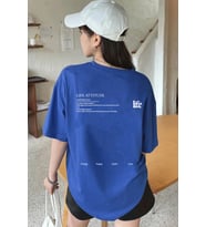 Unisex Life Baskılı T-shirt (Mavi)