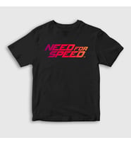Presmono Unisex Çocuk Beyaz Logo Oyun Need For Speed T-Shirt 459871tt (Siyah)