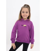 Toontoy Kız Çocuk Nakışlı Sweatshirt (Mor)