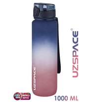 Uzspace FiftyFifty 1000ml BÜYÜK BOY Çift Renk Softtouch FF Collection Tritan Su Matarası