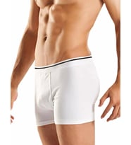 Berrak 1097 Erkek Likralı Esnek Boxer 6'Lı  (Beyaz)