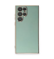 Microsonic Samsung Galaxy S24 Ultra Kılıf Olive Plated Siyah (Yeşil)