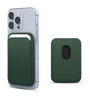 Microsonic Apple iPhone 16 Pro Leather Wallet MagSafe Yeşil (Koyu Yeşil)