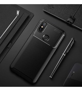Xiaomi Mi 6X Kılıf Karbon Silikon Case (Siyah)