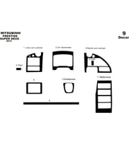 Meriç® Mitsubishi Temsa Prestige Ön Torpido Kaplama Maun 9 Parça 2012-2016 (Piano Black)