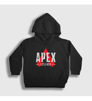 Presmono Unisex Çocuk Beyaz Logo Apex Legends Kapüşonlu Sweatshirt 231942tt (Siyah)