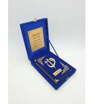 KİŞİYE ÖZEL HEDİYE   ORTA  BOY PLAKETLİ KURANI KERİM (Mavi)
