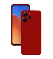 Xiaomi Redmi 12 Kılıf Kamera Korumalı Silikon Rubber Arka Kapak (Kırmızı)