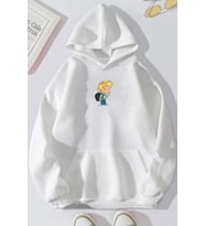 Unisex Cedric Üzümlü Kekim Baskılı Sweatshirt (A.Beyaz)