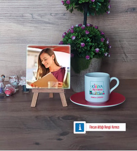 Kimya Öğretmeni Fotoğraflı Dekoratif Taş, Ahşap Altlıklı Türk Kahvesi Fincanı Hediye Öğretmenler Günü Hediyesi (Model 3)