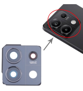 Xiaomi Uyumlu Redmi Note 13 5G Kamera Lensi Cam Full 2312DRAABG Beyaz (Siyah)