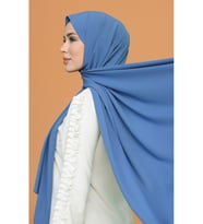 LARİSSA SCARF MEDİNE İPEĞİ ŞAL (Mavi)