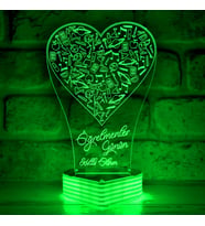Öğretmenler Günü Hediyesi, Kişiye Özel 3D LED (Yeşil)