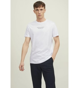 Jack & Jones Erkek Bisiklet Yaka Logo Baskılı T-shirt - 12217167 (Turuncu)