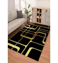 Dijital Kaymaz Taban Yıkanabilir Renkli Salon Halısı Mutfak Halısı Yolluk ND-SD-981 (Gold)