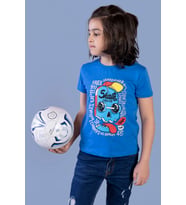 Toontoy Erkek Çocuk Baskılı Tişört (Saks)