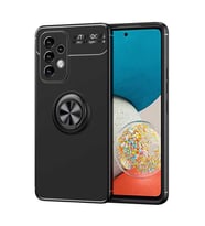 Galaxy A53 5G Kılıf Zore Ravel Yüzüklü Silikon Kılıf (Siyah)