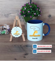 Antrenör Kupa Bardak Kırmızı ve Ahşap Anahtarlık Hediye (Model 2)