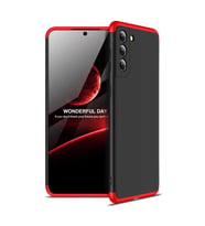 Galaxy S21 Plus Kılıf Zore Ays Full Koruma Kılıf (Siyah-Kırmızı)
