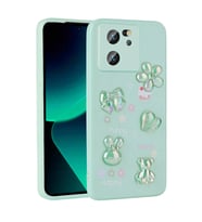 Xiaomi Mi 13T Kılıf Kabartma Figürlü Parlak Toys Silikon Kılıf (Açık Yeşil)