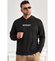 Unisex Represent Sırt Baskılı Sweatshirt (Siyah)