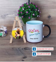 Çocuk Gelişim Uzmanı Kupa Bardak Beyaz ve Fotoğraflı Ahşap Anahtarlık Hediye Öğretmenler Günü Hediyesi (Model 9)