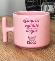 Kişiye Özel Başak Terazi Burcu Hediye Pastel T Kupa Doğum Günü Hediyesi (Pembe)