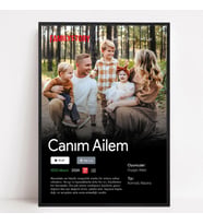Netflix Tablosu  Kişiselleştirilmiş Netflix Posteri  Aile, Arkadaşlar ve Çiftler İçin Özel Hediye (Su Yeşili)