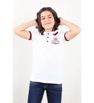 Toontoy Erkek Çocuk Nakışlı Tişört (Beyaz)