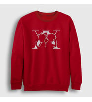 Presmono Unisex Beyaz Killua And Gon Anime Hunter X Hunter Sweatshirt 238431tt (Kırmızı)