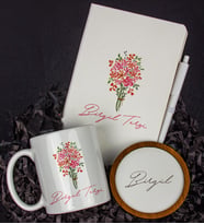 Kişiye Özel Defter Kalem Kupa Ve Bardak Altlığı Hediye Seti 103947 (Model 3)