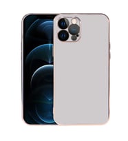 iPhone 12 Pro Kılıf Viyana Yüzeyi Buzlu Transparan Tasarım Kılıf (Gümüş)
