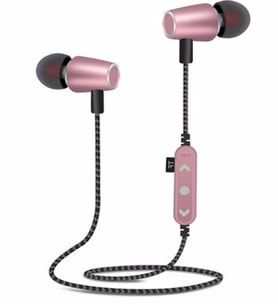 Platoon MS-T14 Hafıza Kartı Takılabilir Metal Bluetooth Kulak içi Kulaklık Sporcu Koşu Kulaklığı (Rose)