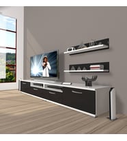 Decoraktiv Eko 200R Mdf Tv Ünitesi Tv Sehpası (Siyah - Beyaz)