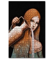 Cakapuzzle Süt Boşaltan Kadın Figürü Görseli Puzzle Yapboz MDF (Ahşap) (255 Parça)