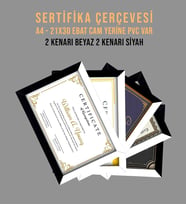 5 Adet 21x30 Çerçeve - Mdf Çerçeve - A4 Sertifika Çerçevesi - Fotoğraf Çerçevesi - Diploma (Siyah - Beyaz)