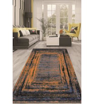 Dijital Kaymaz Taban Yıkanabilir Modern Renkli Salon Halısı Mutfak Halısı Yolluk ND-HT-966 (Lacivert)