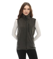 Ghassy Co. Kadın Spor Polar Yelek (HAKI-SIYAH)