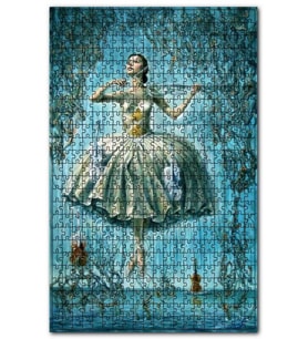 Cakapuzzle Göl Üzerinde Keman Çalan Balerin Puzzle Yapboz MDF (Ahşap) (1000 Parça)