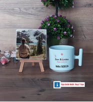 Fen Bilimleri Öğretmeni Fotoğraflı Dekoratif Taş, Kupa Bardak Beyaz Hediye (Model 12)