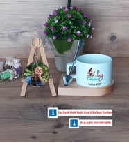 Patoloji Teknikeri Kupa Bardak Beyaz ve Fotoğraflı Ahşap Anahtarlık Hediye Tıp Bayramı Hediyesi (Model 8)