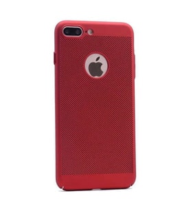 İphone 7 Plus / İphone 8 Plus Silikon Delikli Rubber Kılıf (Kırmızı)