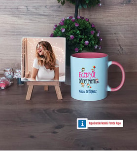 Edebiyat Öğretmeni Fotoğraflı Dekoratif Taş, Kupa Bardak Beyaz Hediye (Model 6)