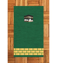 EVDEYA Dijital Baskılı Yıkanabilir Kabe Motifli Namaz Halısı Seccade 70x130, Seccade-45-kahve, (Yeşil)