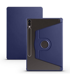 Galaxy Tab S9 Plus Kılıf Termik Kalem Bölmeli Dönebilen Standlı Kılıf (Lacivert)